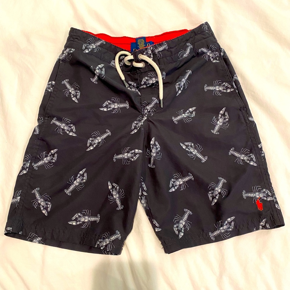 Ralph Lauren Boy’s size 8 lobster swim trunks EUC